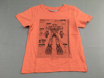 T-shirt m.c saumon néon robot