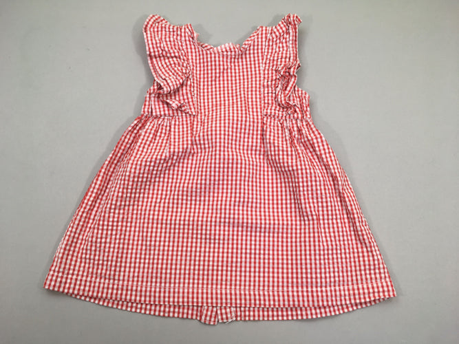 Robe m.c à carreaux rouge/blanc, moins cher chez Petit Kiwi