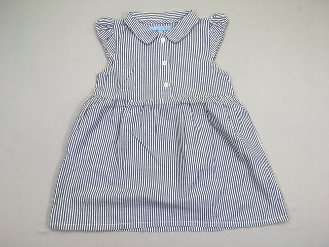 Robe m.c rayé blanc/bleu, moins cher chez Petit Kiwi