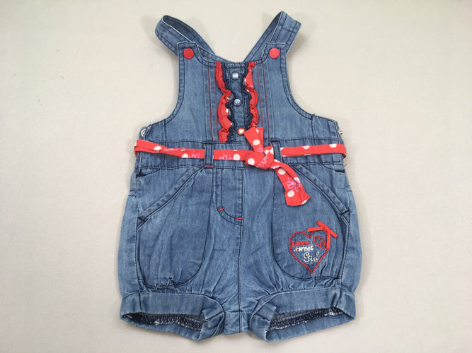 Salopette short denim, moins cher chez Petit Kiwi
