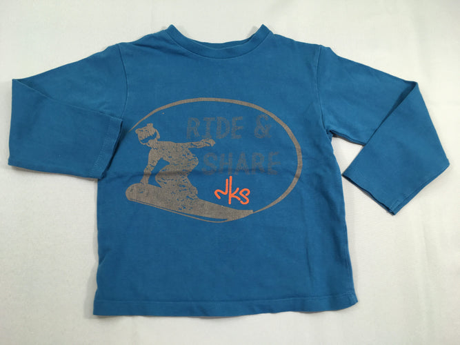 T-shirt m.l bleu ride & share, moins cher chez Petit Kiwi