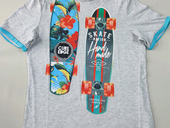 T-shirt m.c gris chiné 2 skates 