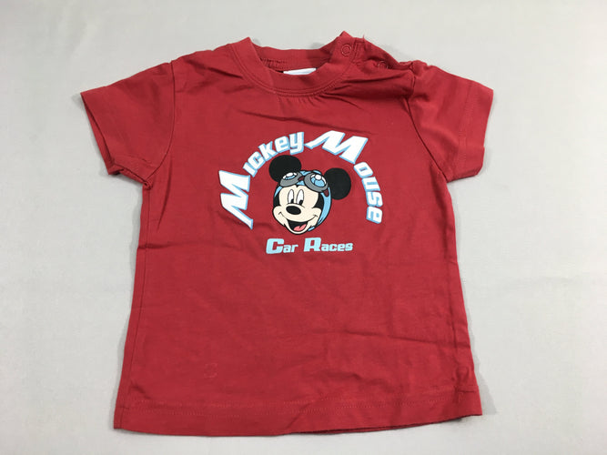 T-shirt m.l rouge Mickey, moins cher chez Petit Kiwi