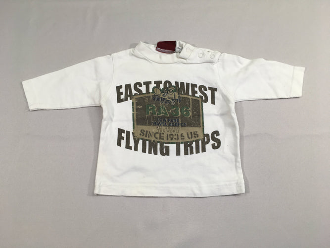 T-shirt m.l écru east west, moins cher chez Petit Kiwi