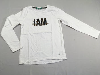 T-shirt m.l blanc IAM perles