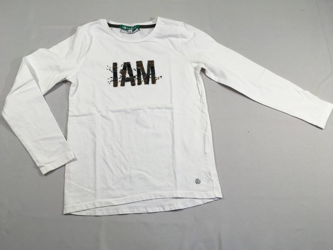 T-shirt m.l blanc IAM perles, moins cher chez Petit Kiwi
