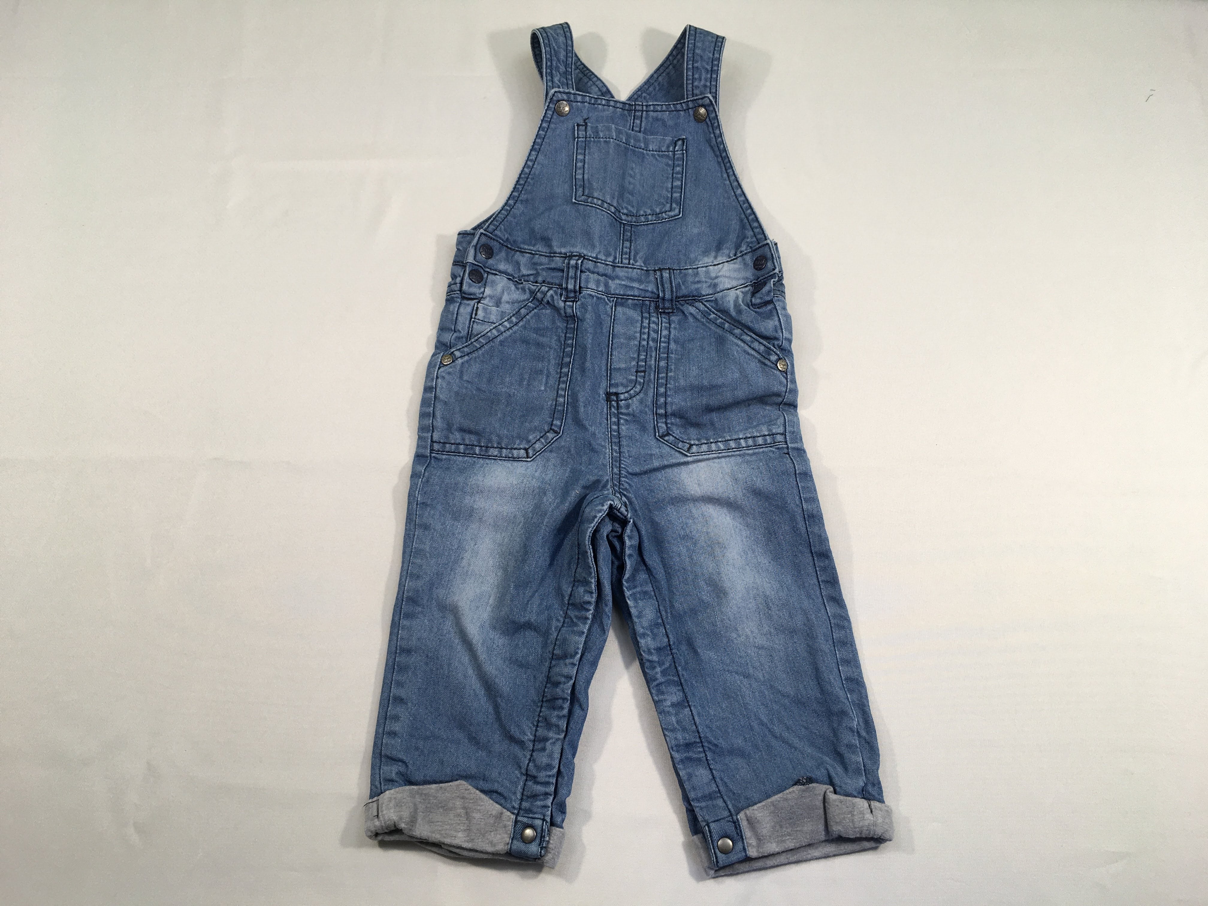 Salopette en jean doublé jersey