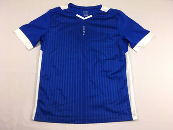 T-shirt m.c bleu rayé /blac Kipsta