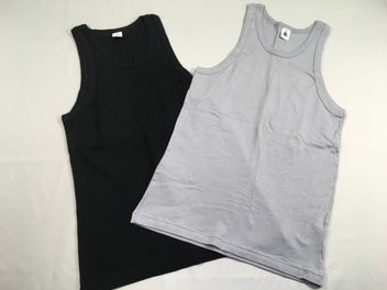 2 chemisettes s.m gris/noir