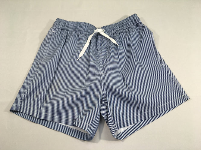 Maillot short rayé bleu marine/blanc, taille S, moins cher chez Petit Kiwi