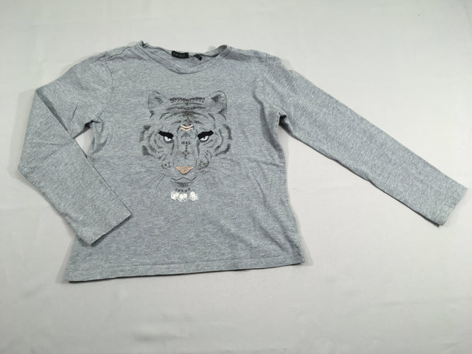 T-shirt m.l gris chiné tigre clous, moins cher chez Petit Kiwi