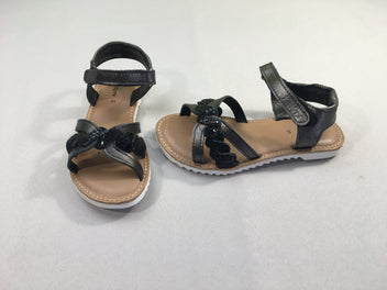 Etat neuf, sandales Kickers noires métallisées, 31