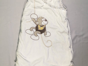 Sac de couchage velours blanc singe, 64cm
