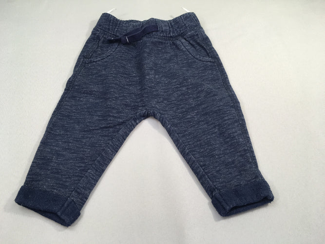 Pantalon de training bleu foncé flammé, moins cher chez Petit Kiwi