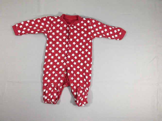 Pyjama jersey rouge étoiles, moins cher chez Petit Kiwi
