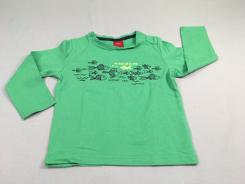 T-shirt m.l vert poissons