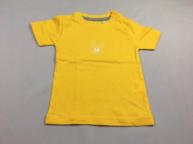 T-shirt m.c jaune crabe, moins cher chez Petit Kiwi