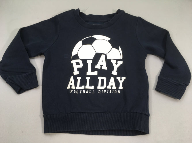 Sweat bleu marine Play, moins cher chez Petit Kiwi
