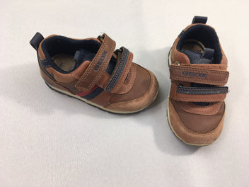 Baskets cuir brun Geox 22