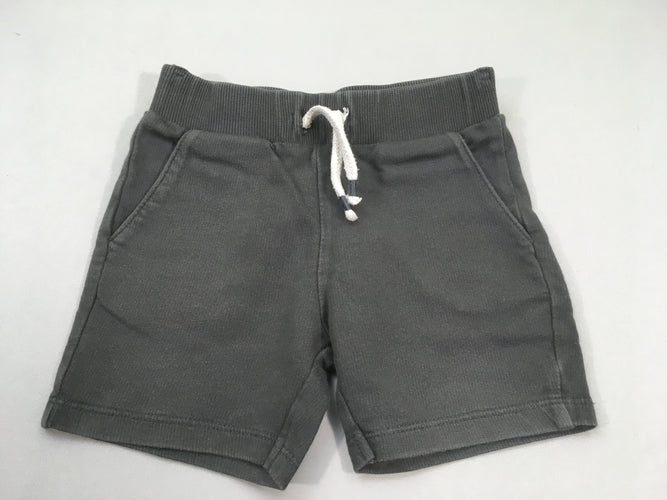 Bermuda molleton gris foncé, moins cher chez Petit Kiwi