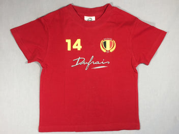 T-shirt m.c rouge - foot - Belgique/Brazil 14 - flocage surprise à l'intérieur