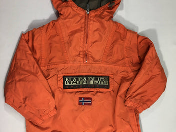 Veste orange à capuche à enfiler Napapijri doublé polar