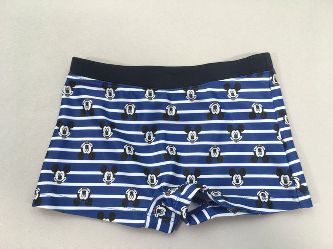 Maillot boxer bleu rayé Mickey, moins cher chez Petit Kiwi