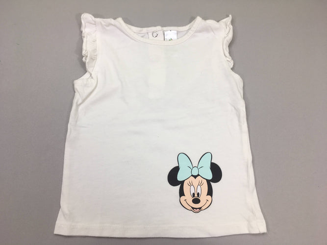 T-shirt m.c blanc Minnie, moins cher chez Petit Kiwi