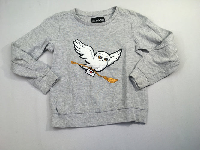 Sweat gris chiné Hedwige Harr.y Potter, moins cher chez Petit Kiwi