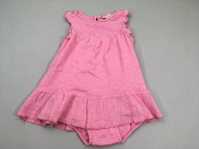 Robe s.m jersey rose flammé body intégré, moins cher chez Petit Kiwi