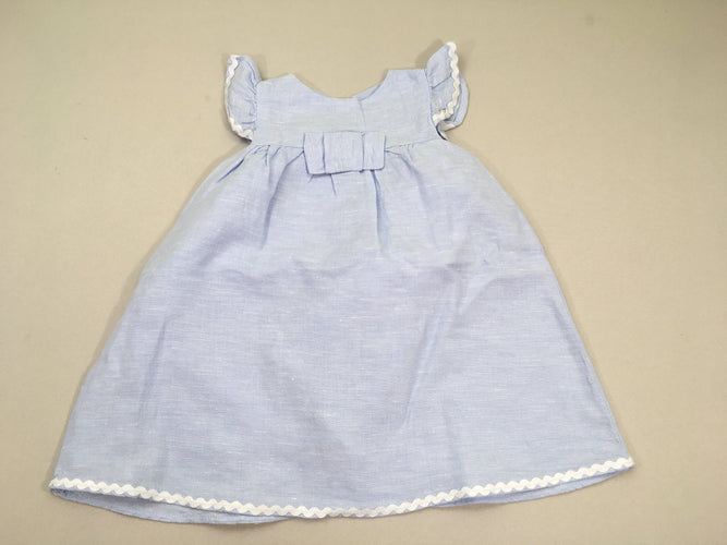 Robe m.c 45% lin bleu, moins cher chez Petit Kiwi