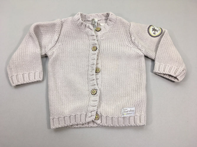 Gilet beige, moins cher chez Petit Kiwi