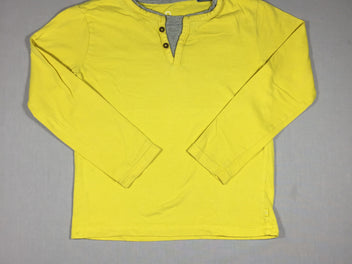 T-shirt m.l jaune effet superposé gris
