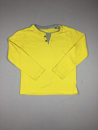 T-shirt m.l jaune effet superposé gris, moins cher chez Petit Kiwi