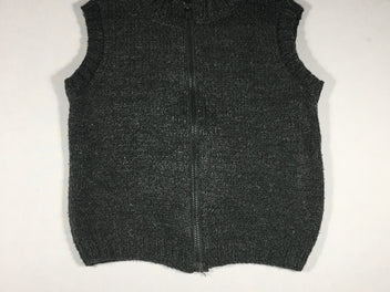 Gilet zippé s.m gris - sans étiquette - taille estimée 6 ans