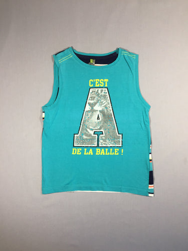 T-shirt s.m turquoise - dos ligné "A", moins cher chez Petit Kiwi