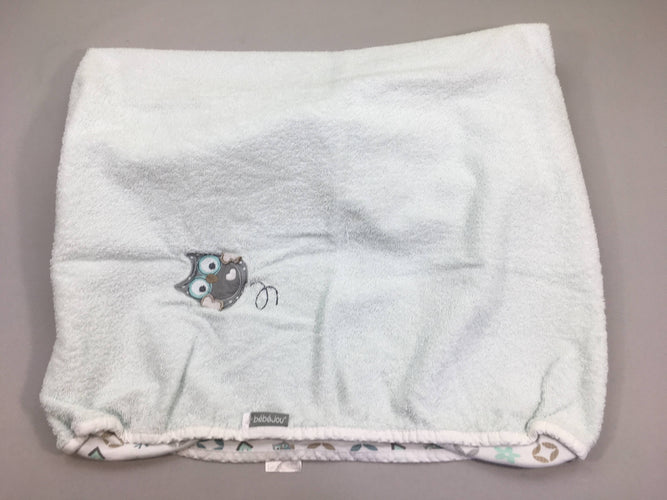 Housse en éponge pour coussin à langer bleu Hibou, moins cher chez Petit Kiwi