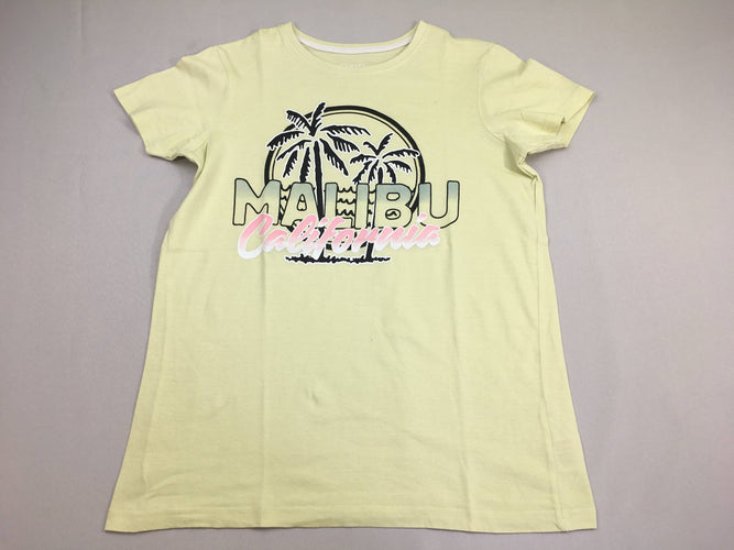 T-shirt m.c jaune pâle flammé Malibu, moins cher chez Petit Kiwi