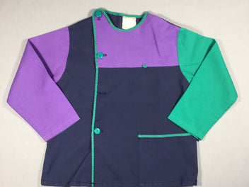 Tablier peinture mauve/bleu/vert
