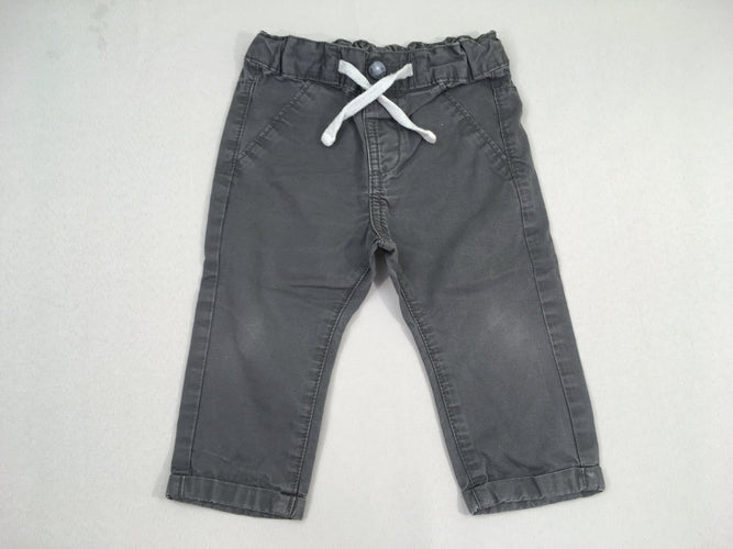 Pantalon gris foncé revers, moins cher chez Petit Kiwi