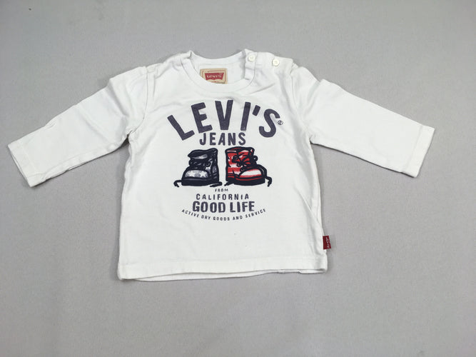 T-shirt m.l blanc levi's, moins cher chez Petit Kiwi