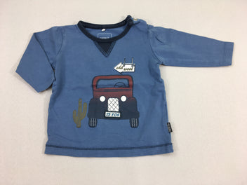 T-shirt m.l bleu voiture