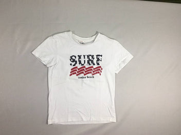 T-shirt m.c blanc surf