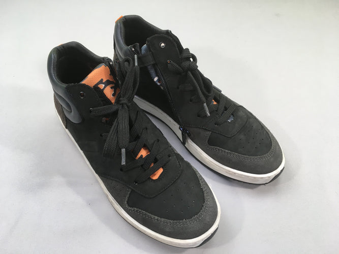 Chaussures baskets montante grises-noir brunes Nubuck 39, moins cher chez Petit Kiwi