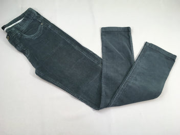 Pantalon velours côtelé  bleu-gris