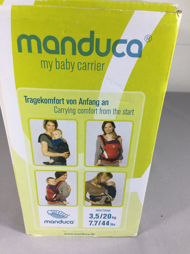 Manduca porte-bébé physiologique gris foncé/noir , coton bio - un peu décloré, moins cher chez Petit Kiwi