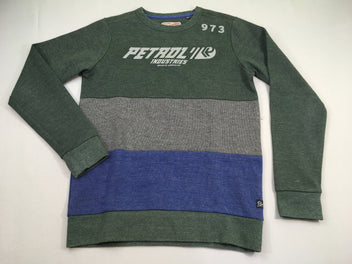 Sweat vert, gris, bleu chiné 