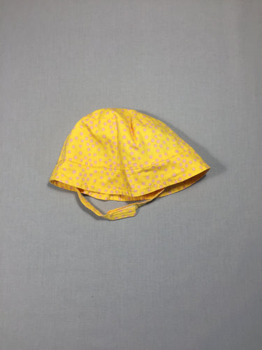Chapeau jaune - points roses (9-12m), moins cher chez Petit Kiwi