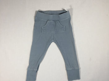 Pantalon bleu jersey côtelé - poche