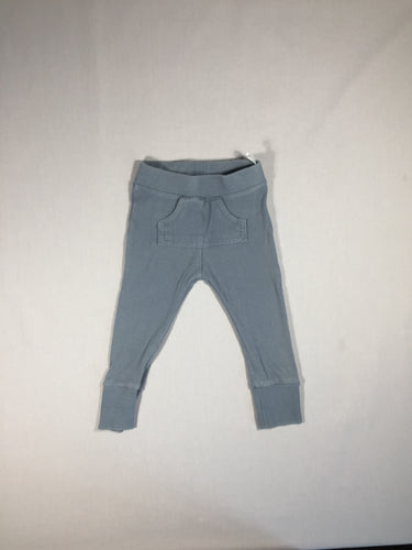 Pantalon bleu jersey côtelé - poche, moins cher chez Petit Kiwi